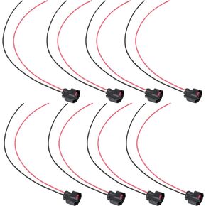 Michigan Motorsports Fuel Injector Connector for EV6 EV14 USCAR Pigtail Wire Fitment for LS2 LS3 LS7 GM Ford Dodge Jeep Mustang Vehicles Bosch qty 8