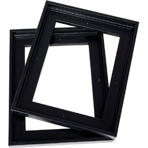 YIVIVEN 2 Pack Floater Frame for Canvas Painting Assembled, 7/8" deep Canvas Floater Frame(16"x20", Black)
