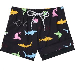 Komorebi Boys Swim Trunks with Compression Liner Swim Shorts Kids Quick Dry UPF 50+ Bathing Suit Boys' Swimwear 8-16T