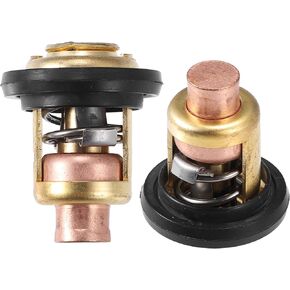 X AUTOHAUX 2pcs Marine Thermostat Kit with Seal for Mercury Marine V-6 135-150HP 175 HP 200 HP Boat Thermostat Comp Water 143 Degree with Heavy Spring Anti Abrasion