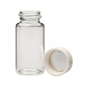 Wheaton 986582 Borosilicate Glass 20mL Liquid Scintillation Vial, with 22-400 White Urea Metal Foil Lined Screw Cap Packaged Separately