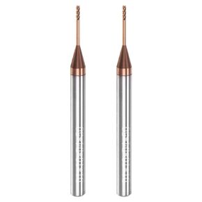 2pcs Square Nose End Mill 4mm Shank 2mm x 10mm AlTiSin Coated Solid Carbide Long Reach Extended Neck 4 Flutes CNC Router Bit Milling Cutter for Stainless Steel Hardened Steel