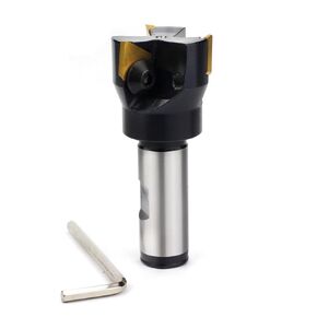 OSCARBIDE Indexable End Mill 3/4''Straight Shank,1-1/2'' Cutting Diameter, 3-1/2"Overall Length,TP32,3 Flutes with 3 Pcs TPCN32PDTR Tpg32 Carbide Inserts