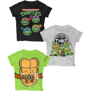 Ninja Turtles T-Shirt (Sets) Michelangelo Leonardo Raphael Donatello TMNT Outfit Costume Tee Toddler Birthday to Kids Clothes