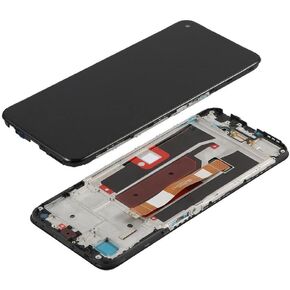 LCD Screen Replacement with Frame for OnePlus Nord N200 DE2118 DE2117 LCD Screen Touch Digitizer Display Assembly with Frame Replacement (Not for Nord N100)