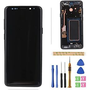 AMOLED LCD Digitizer Screen Touch Assembly Replacement LCD Display for Samsung Galaxy S9 Plus G965 G965U G965W G9650 SM-G965F SM-G9650/DS SM-G965F/DS 6.22" w/Pre-Installed Adhesive by BITANR（Black）