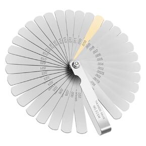 Feeler Gauges - 32 Blades Feeler Gauge Set Stainless Steel Dual Marked Metric and Standard SAE