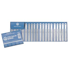 Precision Brand 19G20 Assorted 20 Piece Steel Feeler Gage Poc-Kit, High Carbon Spring Steel, Sturdy Vinyl Case, 1/2″ x 5″ Blades