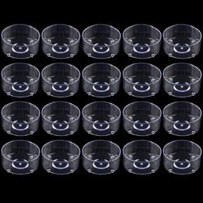 20 Pcs Small Reptile Feeding Bowl Plastic Water Bowl Food Dish for Spider Tarantula Small Reptile Lizard Gecko (Small: 1.43" D, 0.68" H)