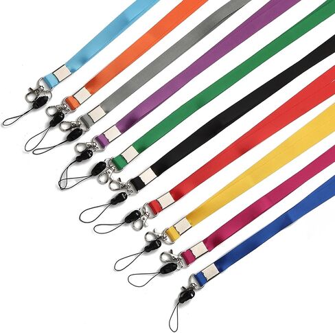 YOUOWO 10 PCS Lanyard Neck Office Lanyards for id badges holder 10 Colors Cruise lanyard for ID card Badges Holders KEY kids ID Name Badge Keys in Saudi Arabia
