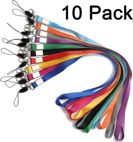 YOUOWO 10 PCS Lanyard Neck Office Lanyards for id badges holder 10 Colors Cruise lanyard for ID card Badges Holders KEY kids ID Name Badge Keys in Saudi Arabia