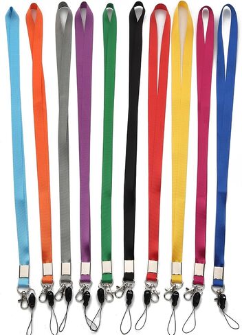 YOUOWO 10 PCS Lanyard Neck Office Lanyards for id badges holder 10 Colors Cruise lanyard for ID card Badges Holders KEY kids ID Name Badge Keys in Saudi Arabia