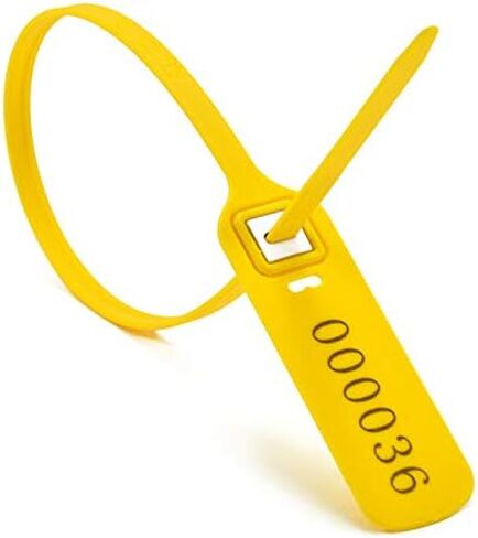 Heavy Duty Plastic Truck-Trailer Seals Numbered Security Tags Safety Ties Pull-Tight Pad-Locks Cable Pull Ties - Straps, Metal Insert Clip Lock, Length 400 mm 15.8" (Dark Blue, 100 PCS) in Kuwait