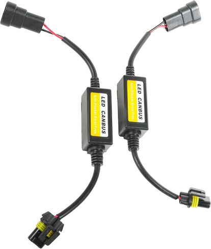 RACOONA LED Headlight Decoder, H13/9008 H1/H3 H11/H8/H9 9006/HB4/9012 Warning Error Decoder Canceller Capacitors Resistor,Car Accessories Anti Flicker Harness for LED Headlight Systems (9006/HB4/9012) in Saudi Arabia