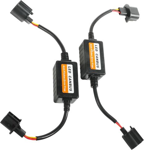 RACOONA LED Headlight Decoder, H13/9008 H1/H3 H11/H8/H9 9006/HB4/9012 Warning Error Decoder Canceller Capacitors Resistor,Car Accessories Anti Flicker Harness for LED Headlight Systems (9006/HB4/9012) in Saudi Arabia