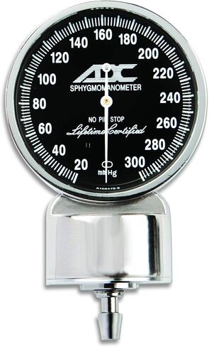 ADC 700-12XBK Diagnostix Model 700 مقياس ضغط الدم اللاسائلي للجيب مع الكفة المصنوعة من النايلون لضغط الدم، مقاس كبير للبالغين، أسود in Saudi Arabia