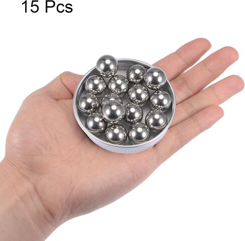 uxcell 15pcs 17mm 201 Stainless Steel Bearing Balls G1000 Precision in Saudi Arabia