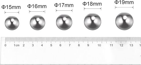 uxcell 15pcs 17mm 201 Stainless Steel Bearing Balls G1000 Precision in Saudi Arabia