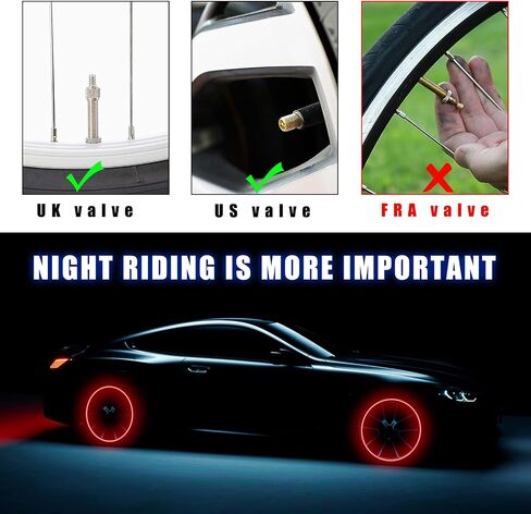 Ziciner 4PCS LED Tire Valve Cap Lights, Neon Spoke Flash Light Bulb Tire Valve Lights with 12 Extra Battery, Waterproof Wheel Tyre Valve Stems Dust Cap, Motorcycle Car Accessories (Blue) in Saudi Arabia