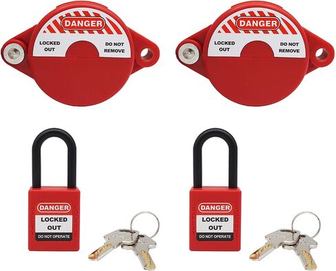 Gate Valve Lockout 1 to 2-1/2 Inch with Safety Padlock for Water Spigot Faucet Locks Outdoor Petroleum Gas Lock Out Device 1 Pack in Saudi Arabia