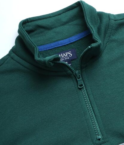 سترة صوفية للأولاد من Chaps - بلوفر كلاسيكي من الفلانيل بسحاب ربع سنوي - سترة برقبة وهمية للأولاد (S-XL) in Kuwait