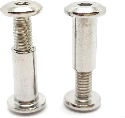Screw Post Fit for 5/16 inch(8mm) Hole Dia, Male M6x25mm Female 18mm Hex Drive Binding Bolts for Leather Wood Furniture, Stainless Steel Silver 5 Sets in Saudi Arabia