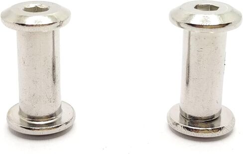 Screw Post Fit for 5/16 inch(8mm) Hole Dia, Male M6x25mm Female 18mm Hex Drive Binding Bolts for Leather Wood Furniture, Stainless Steel Silver 5 Sets in Saudi Arabia