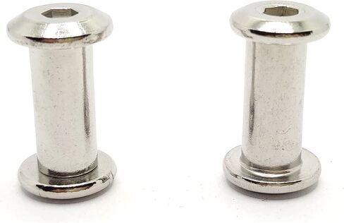 Screw Post Fit for 5/16 inch(8mm) Hole Dia, Male M6x25mm Female 18mm Hex Drive Binding Bolts for Leather Wood Furniture, Stainless Steel Silver 5 Sets in Saudi Arabia