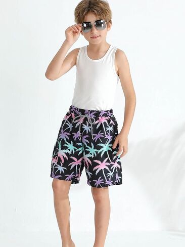 Patgoal Boys Swim Trunks with Compression Liner Boy Stretch Boxers Shorts 2 in 1 Beach Swimsuit Swimming Bathing Suit in Saudi Arabia