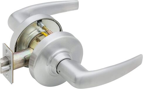 Schlage Commercial ND53SPA619 ND Series قفل أسطواني من الدرجة 1، وظيفة الدخول، قفل بزر ضغط، تصميم رافعة سبارتا، لمسة نهائية من النيكل الساتان in Kuwait