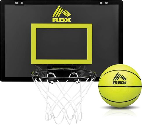 RBX Over The Door Mini Hoop: - 18"x12" Easy to Install Portable Basketball Hoop with Steel Rim, includes 5" Mini Basketball, Indoor Game Set for Children and Adults in Saudi Arabia
