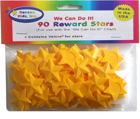 90-3D مكافأة النجوم البلاستيكية مع السحابات هوك وحلقة. يمكن استخدامها مع مخططات المكافآت I Can Do It من كينسون كيدز أو لإنشاء مخططاتك الخاصة. in Kuwait
