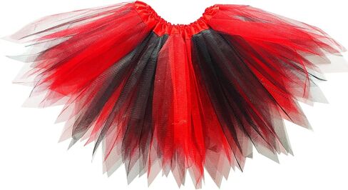 Girls 3-Layered Tulle Tutu Skirt Kids Princess Ballet Dance Tutu Dress Halloween Black Orange/Red/Green/Purple Tutu Skirt in Kuwait