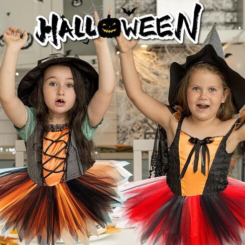 Girls 3-Layered Tulle Tutu Skirt Kids Princess Ballet Dance Tutu Dress Halloween Black Orange/Red/Green/Purple Tutu Skirt in Kuwait
