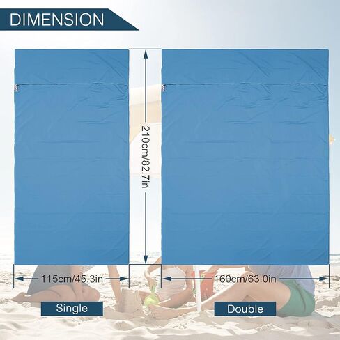 بطانة حقيبة النوم وملاءة التخييم، كيس نوم وملاءات لحقائب الظهر، كيس نوم فردي خفيف الوزن، بطانات نوم مريحة للسفر في الهواء الطلق والتنزه في الفنادق والنزهات (مفردة، زرقاء) in Kuwait