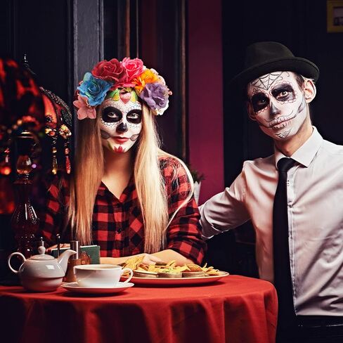 8 قطع عصابة رأس زهرة مكسيكية فييستا زهرة الورد تاج عصابة رأس يوم الموتى زي زهرة الورد تاج المكسيكي خوذة للنساء الفتيات الحفلات التنكرية in Kuwait