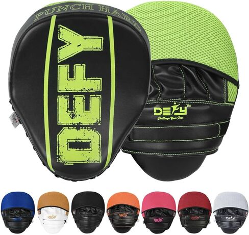 قفازات الملاكمة DEFY Challenger، كيك بوكسينغ Muay Thai MMA تستهدف قفازات منحنية لتدريب اليد للأطفال والشباب والرجال والنساء in Kuwait