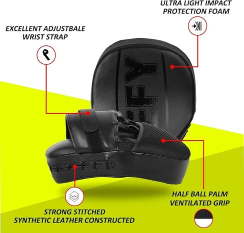 قفازات الملاكمة DEFY Challenger، كيك بوكسينغ Muay Thai MMA تستهدف قفازات منحنية لتدريب اليد للأطفال والشباب والرجال والنساء in Kuwait