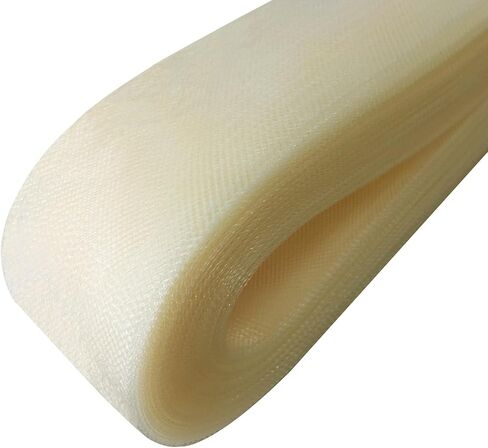 3 Inch 50 Yard Soft Horsehair Braid for Boning Sewing Wedding Dress Dance Skirt Gowns Shaping Trimming Accessories (Ivory) in Saudi Arabia