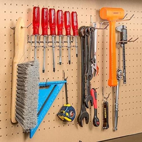 53106 مجموعة متنوعة من خطافات Pegboard، 50 قطعة شديدة التحمل، خطافات Pegboard للأدوات، خطافات وحوامل المرآب وورش العمل، ملحقات لغرفة الحرف اليدوية، خطافات ربط رفوف تخزين الحائط in Kuwait