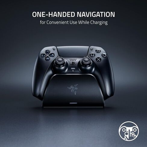 Razer Quick Charging Stand for PlayStation 5: - Curved Cradle Design - Matches PS5 DualSense Wireless Controller - One-Handed Navigation - USB Powered - Black (Controller Sold Separately) in Saudi Arabia