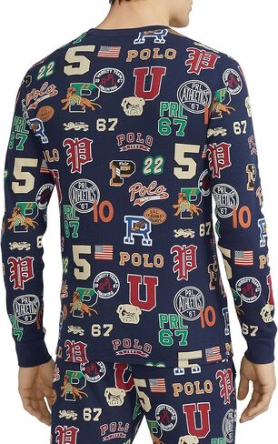 POLO RALPH LAUREN Printed Waffle Long Sleeve Crew with All Over Print in Kuwait