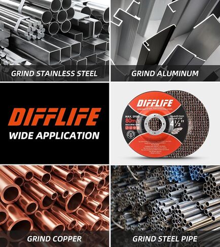 عجلات الطحن 4-1/2 بوصة × 1/4 بوصة × 7/8 بوصة - (10 قطع) in Kuwait