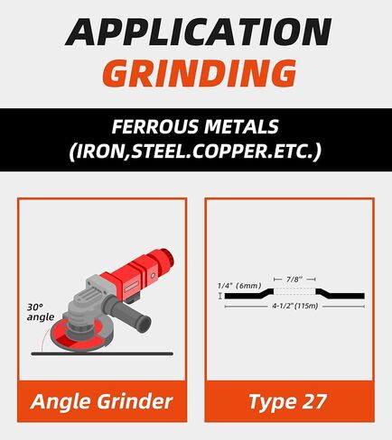 عجلات الطحن 4-1/2 بوصة × 1/4 بوصة × 7/8 بوصة - (10 قطع) in Kuwait