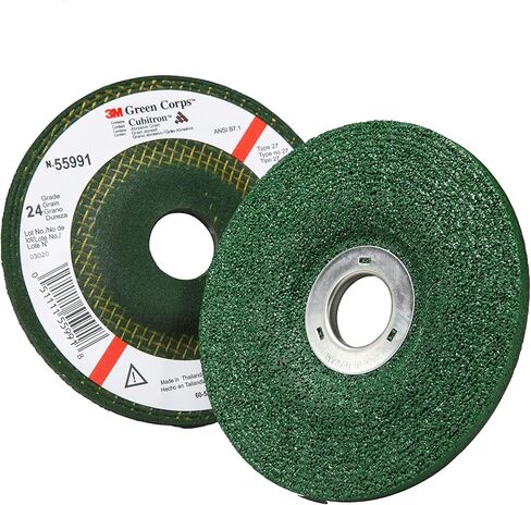 3M Green Corps Depressed Center Grinding Wheel, 24 4-1/2 in x 1/4 in x 7/8 in, 10 per Carton in Saudi Arabia