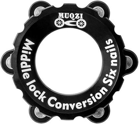 UXELY Bicycle Center Lock 6-Bolt Disc Brake Rotor Adapter, Middle Lock Disc Brake Conversion Seat for Mountain Bikes, Bike Hub Adapter, Centerlock Adaptor 6-Hole Including Lock Ring in Saudi Arabia