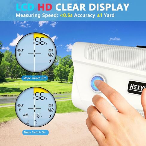 Golf Rangefinder with Slope, Golf Laser Rangefinder,1200 Yard Range Finder Golfing with Magnetic Holder, USB C Rechagreable, 7X Magnification, High-Precision Flag Lock Vibration, Fast Focus in Saudi Arabia