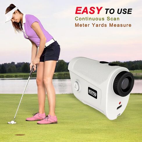 Golf Rangefinder with Slope, Golf Laser Rangefinder,1200 Yard Range Finder Golfing with Magnetic Holder, USB C Rechagreable, 7X Magnification, High-Precision Flag Lock Vibration, Fast Focus in Saudi Arabia