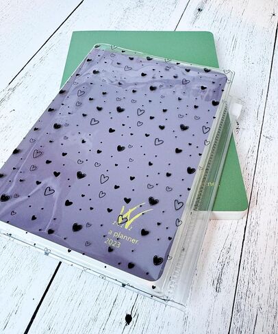 غطاء دفتر مخطط شفاف لأسابيع Hobonichi/A5/A6 مع جيب مدمج بسحاب، متين ومقاوم للماء (شفاف، A6 - A) in Kuwait