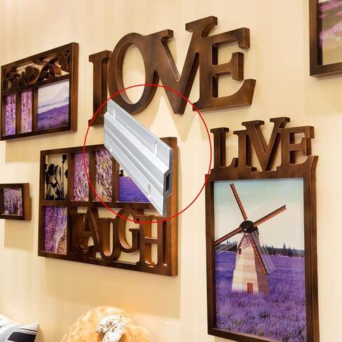 12" French Cleat Picture Hangers Hardware Kit Aluminum Z Clips Heavy Duty Picture & Mirror Hanger Z Bar Interlocking Wall Mounting Photo Frame Hook Bracket (300mm 1 Pair with Screws & Anchors) in Saudi Arabia
